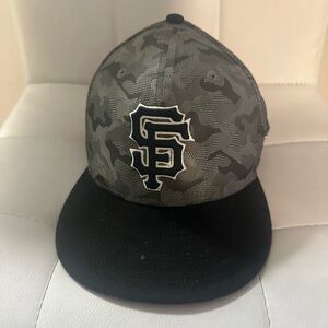 Camouflage  Cap with Black Brim size 7 3/8